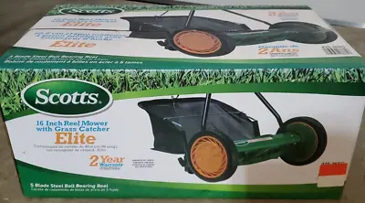 Scotts Elite 16 Inch Reel Push Mower With Catcher BRAND NEW IN SEALED BOX  • $80