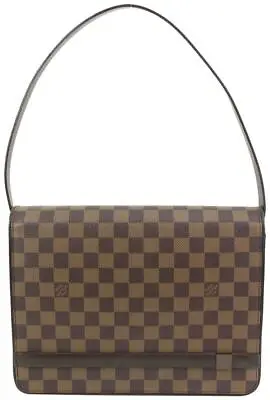 $1228 • Buy Louis Vuitton Discontinued Damier Ebene Tribeca Carre Flap Shoulder Bag 99lv310s