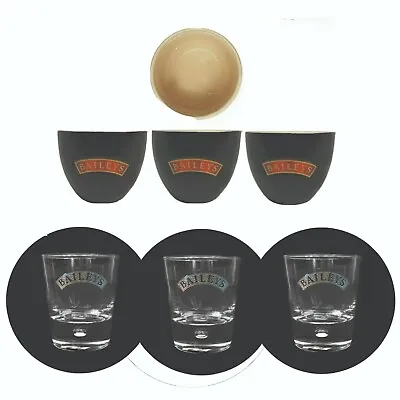 Baileys Irish Cream Liqueur 3 X Ceramic Cups + 3 X Glasses Set BNWOB   • $47.99