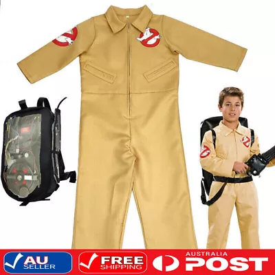 Ghostbusters Kids Cosplay Costume Jumpsuit Outfits Backpack Xmas Costume AU Gift • $27.89