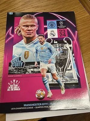 Manchester City V Real Madrid UEFA Champions League Match Programme 17.4.24 • £3