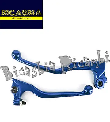 8197 - Pair Levers Brake Lever Left Right Blue MBK 50 X-Limit Before 2003 • $10.05