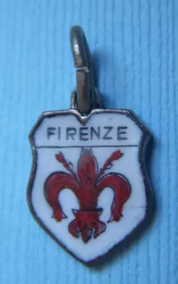 Vintage Firenze Florence Fleur De Lis Italy Shield Charm • $17.99