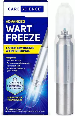 $21.09 • Buy Care Science Wart Remover Freeze, 8 Applications | 1-Step Cryogenic Wart Removal