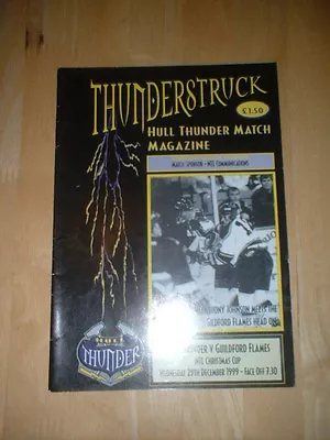 1999/2000 Hull Thunder V Guildford Flames  Ice Hockey 29/12 • £0.99