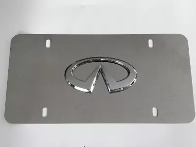 3D Infiniti Mirror Chrome Stainless Steel Front License Plate With Caps • $24.99