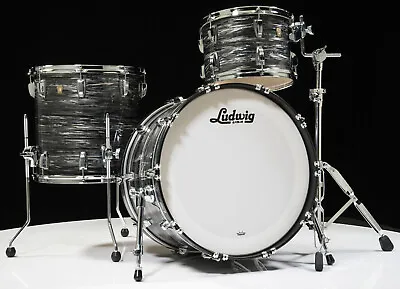 Ludwig Classic Maple FAB 3pc Shell Pack - Vintage Black Oyster • $2749