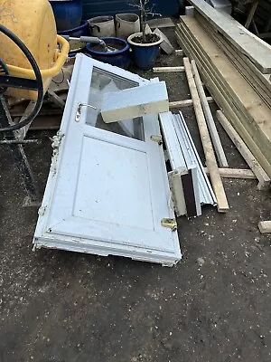 White Upvc Door And Frame Used • £75