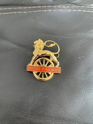 British Railways Enamel Cap Badge Lion Over Wheel Cap Badge Mint New • £7