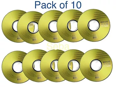 Maxell CD-R 80 Mins Digital Audio CD Recordable Blank Discs-10 Pack With Sleeves • £6.49