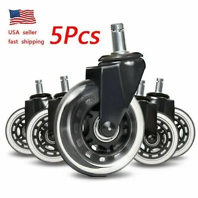 Universal Office Chair Caster Wheels Set Of 5 Heavy Duty And Safe 3  Rollerblade • $19.99