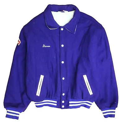 Vintage Cathedral Hockey Wool Varsity Jacket Size 2XL Purple • $100