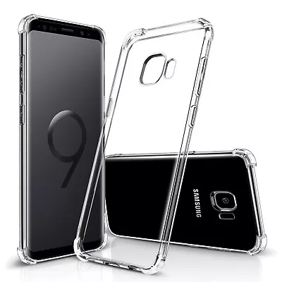 For Samsung Galaxy S8 S9 S10 S10+ Soft Clear Case With Glass Screen Protector • $10.44