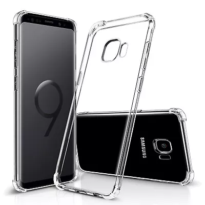 Ultra Clear Gel Case Cover & Tempered Glass For Samsung Galaxy Note 9 8 S10 9 8 • $10.44