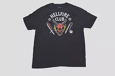 Stranger Things Mens Stranger Things Hellfire Club Black Shirt New XL • $10