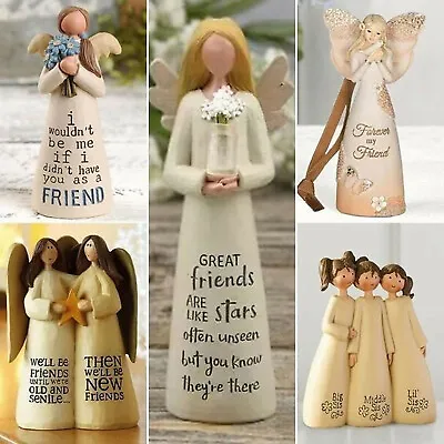 Celebrating Friendship Gift Friendship Statue Friends Angels Figurines Christmas • $17.22