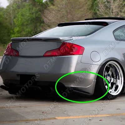 For 03-06 Infiniti G35 Coupe/2DR Black Rear Bumper Lip Mud Guards Polyurethane • $57.49