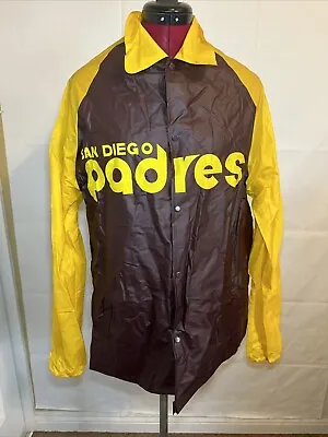 Vintage San Diego Padres Rain Jacket English Leather Size Large • $40