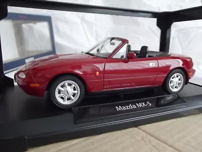 NOREV Mazda MX-5 Red 1989 1/18 SCALE DIECAST MODEL • £50