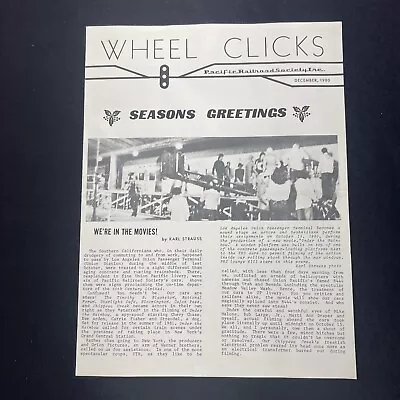 Wheel Clicks Pacific Railroad Society Monthly Newsletter Journal 1980 December • $12.99