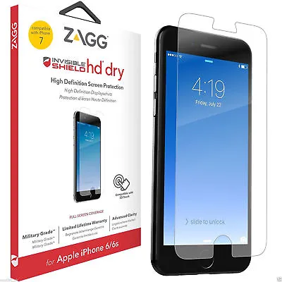 ZAGG InvisibleSHIELD IPhone XS X 8 7 6S 6 Plus 5S 5 SE HD Dry Screen Protector • £7.95