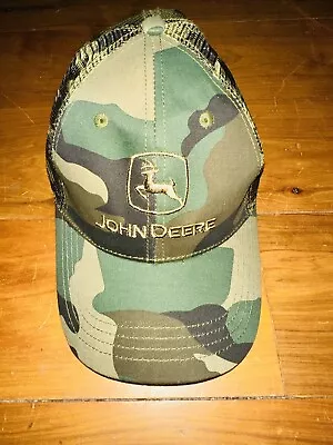 John Deere Trucker Cap Snap Back John Deere Camouflage Adjustable NEW NWOT • $35