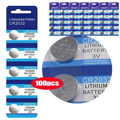 50x 100x CR2032 3V Battery Car Fob Watch Lithium Coin Batteries DL3032 BR2032 • £4.75