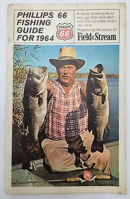 Vintage 1964 Phillips 66 Fishing Guide Field And Stream Travel Brochure • $15.95