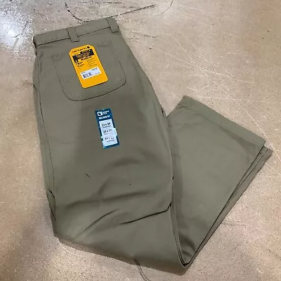 Carhartt Pants Mens 33x30 Rugged Flex Canvas Flannel Lined Utility BN3342 NEW • $36.51