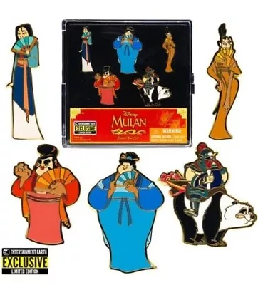 Mulan Enamel Pin Set 5pc Mushu Yao Ling Chien Po Limited Edition EE Exclusive • $29.24