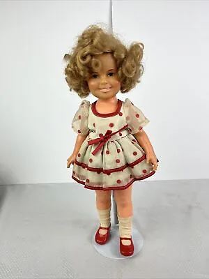 Vintage Ideal 1972 SHIRLEY TEMPLE DOLL STAND UP & CHEER Doll Red Polka Dot Dress • $14.99