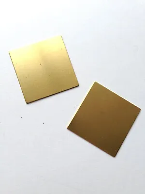 Metal Stamping Blanks ~ Pure Brass ~ Choose Shape & Size ~ Square Or Round X2 • £1.25