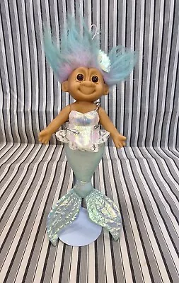 RARE Vintage RUSS Mermaid Troll Doll W/ Blue / Purple Hair & Iridescent Tail! • $49.95