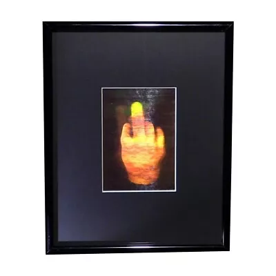 3D Finger 2-Channel Hologram Picture FRAMED Collectible EMBOSSED Type Film • £33.73