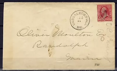 Cover United States 1891. Vassalboro To Randolph.    • $5.75