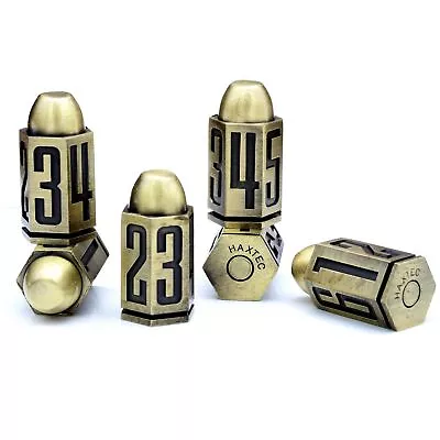 Bullet Metal Dice Set 6 Pack Antique Bronze Metal D6 Die Antique Bronze Bullet • $21.44