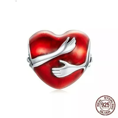£14.95 • Buy 💖 I Love You Red Heart Love Hugs Mum 925 Sterling Silver Charm Bead 💖