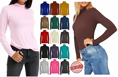 £6.49 • Buy Ladies Womens Polo Neck Turtle Roll High Neck Jumper Party Tops  Size 6-24