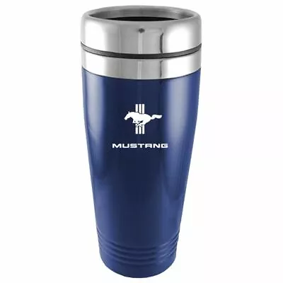 Travel Mug - Blue - Mustang Tri-Bar Logo *Ships Worldwide & FREE To The States😎 • $23