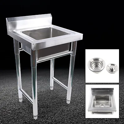 201 Stainless Steel Utility Sink One Compartment Workbench Sink Commercial Sink • $76.95