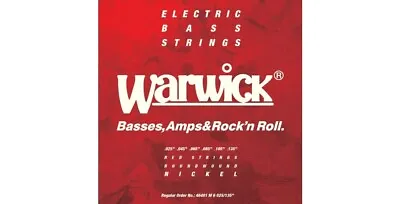 Warwick 46401 Red Label Nickel Plated Steel Bass Strings; 6-String Set 25-135 • $23.99