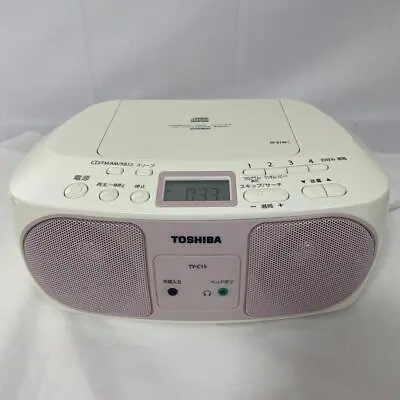 TOSHIBA TY-C15 Pink CD Radio Player FM AM Out Headphone LINE-IN Stereo Mini Jack • $61.98
