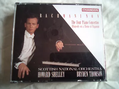 Rachmaninov 4 Piano Concertos Rhapsody On A Theme Of Paganini. Double CD • £2