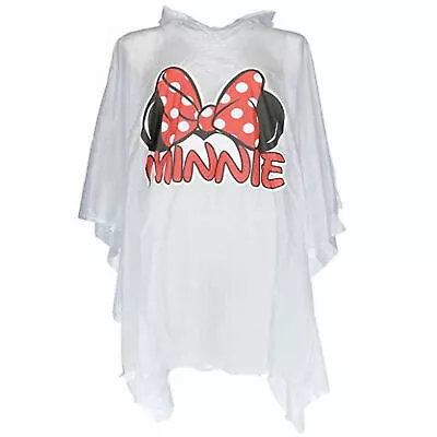 Minnie Mouse Ears Adult Hooded Rain Poncho Clear • $8.99