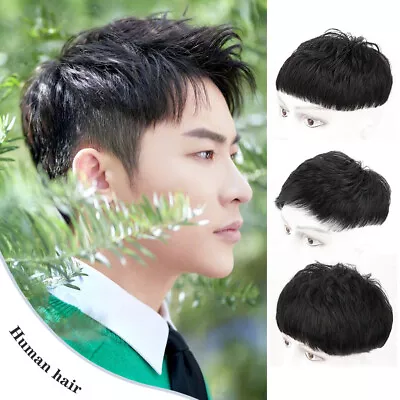 Wig Men's Top Hair Replacement Piece Long Lasting Perm Three Styles • $29.99