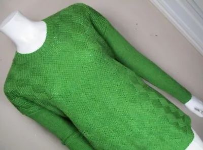 NEW NEW! CABI Green 62% Cotton/38% Acrylic KNIT Over-sized PULLOVER SWEATER XS-M • $8.99