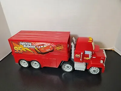 Mack 2007 Disney Pixar Cars Lightning McQueen Red Hauler Truck Trailer • $17.95