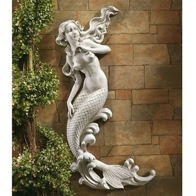 MERMAID Wall Mounted Statue Decor Indoor Outdoor Patio Bathroom Nautical NEW • $299