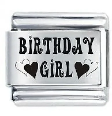 Daisy Charm BIRTHDAY GIRL *  Fits Italian Modular Charm Bracelets • £4.45