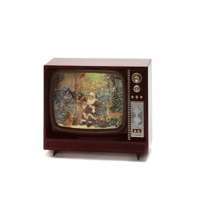 £69.99 • Buy Christmas Santa And Reindeer Scene Musical TV Water Lantern